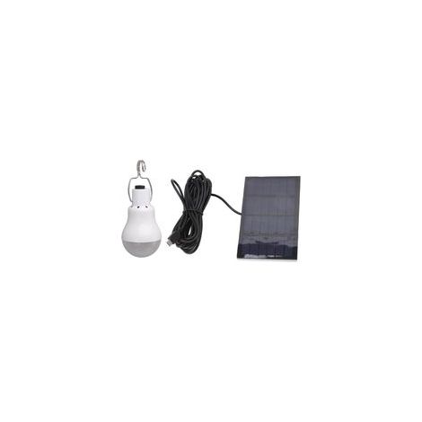 Ampoule LED solaire portable rechargeable pour randonnée en plein air, pêche, tente de camping (1/5)