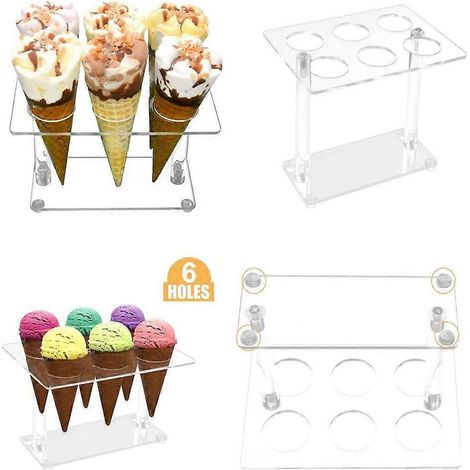 Présentoir à desserts, présentoir à cornets pour mariage, anniversaire, Halloween (1/4)