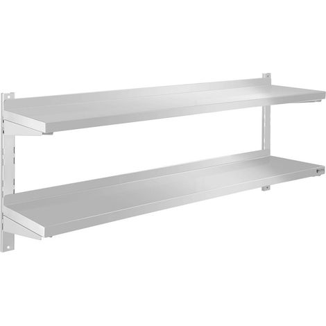 Mensola doppia in acciaio, regolabile, 140 cm (1/9)