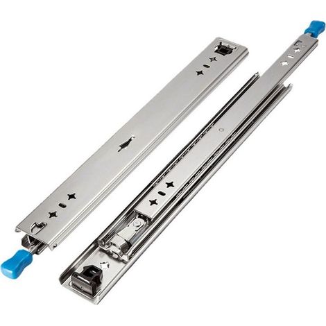 1 Paire Glissières Tiroirs 400mm(16 in) Industriel Coulisses à Billes avec Fonction de Verrouillage pour Car Étagères Charge 120kg (1/5)