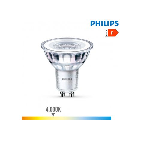 Bombilla PHILIPS GU10 LED 4,6W 390lm 4000K Luz Día 5x5,4cm