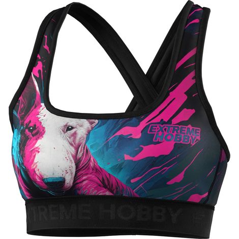 Damen-Top „Vivid Bull Terrier“ XL Schwarz