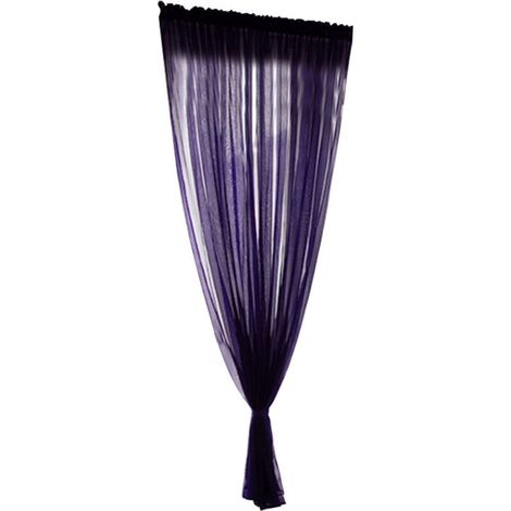 Rideaux en voile de polyester violet, style simple, 1 x 2 m, pour chambre ou salon. (1/5)