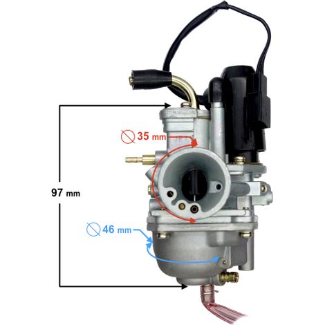 Carburador de 50 cc y 2 tiempos, estrangulador eléctrico. (1/4)