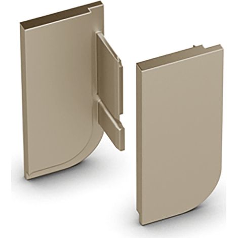 Hettich Griffmuld.-Endkappenset, Canis L, 9210128, Anschlag links, Aluminium (1/3)