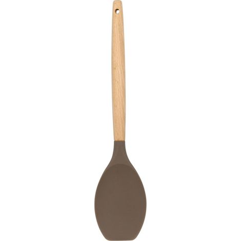 Spatule cuillère en silicone et manche en bois, ELIOTT