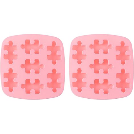 Moule à biscuits - Moule à chocolat en silicone - Moule puzzle pour glaces et pâtisseries - 2 pièces (1/5)