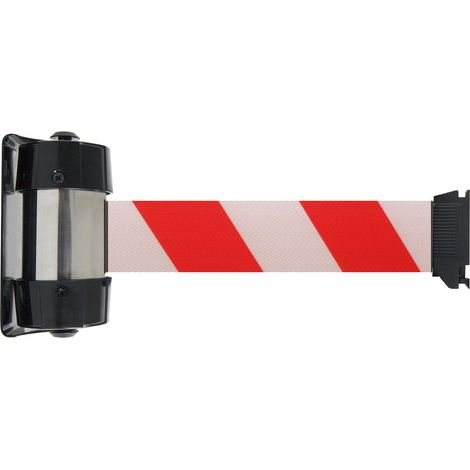 Enrouleur Mural Sangle Rétractable Sangle Rouge/blanc 4m - Viso (1/5)