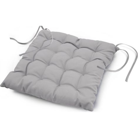 Galette de Chaise Matelassée "Essentiel" 40x40cm Gris (1/3)