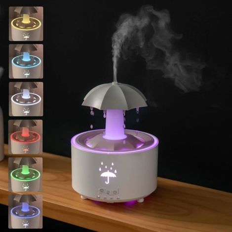 Diffuseur Huiles Essentielles - Humidificateur Aromathérapie 350 ml - Pour Chambre À Coucher - Rotation Automatique - 1 Pièce