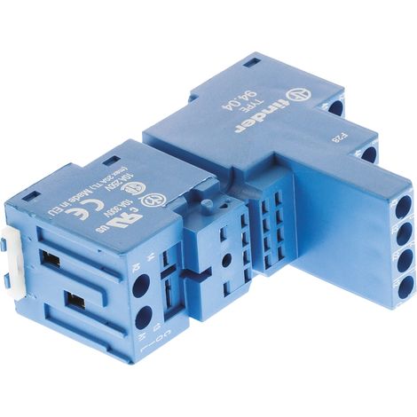 Support relais Finder série 94 14 contacts, Fixation par vis, 250V c.a., pour Relais séries 55.34, 85.04 et 55.32 ( Prix pour 1 )