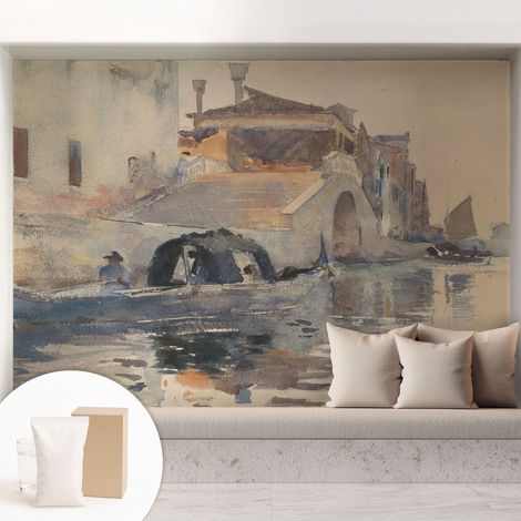 Tapete Vliestapete mit Kleber modern Wohnzimmer - Wanddeko Schlafzimmer - Tapete mit Motiv Venezianische Harmonie 208x146 cm (1/5)