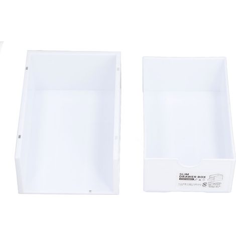 Boîte de Rangement Empilable Grande Capacité - Tiroir en Polypropylène Résistant Blanc (1/5)