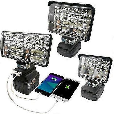 Lampe torche de travail LED pour projecteur à batterie Li-ion Makita 18V BL1840 BL1850 (1/2)