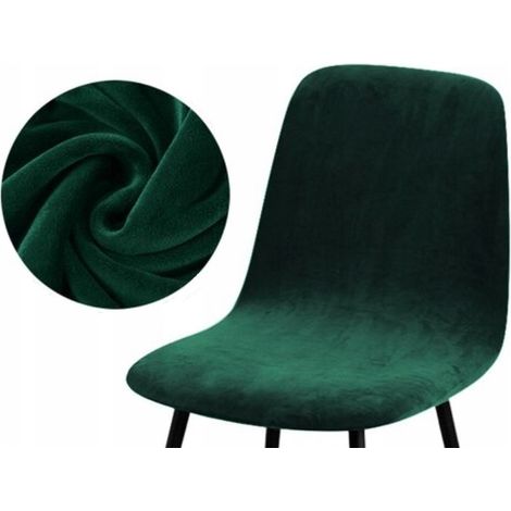 Housse de chaise scandinave en velours vert (1/5)