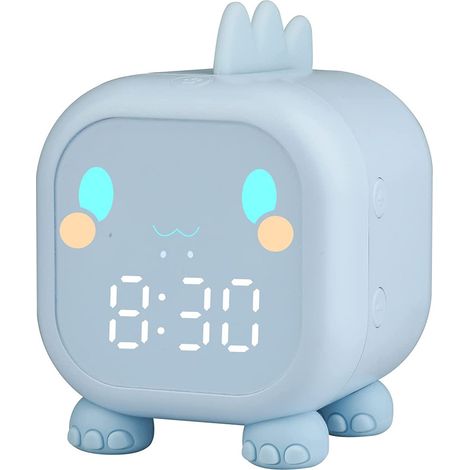Réveil dinosaure amusant, réveil pour enfants, réveil silencieux, réveil de chevet avec veilleuse colorée, réveil pour chambre, aide au sommeil pour garçons et filles