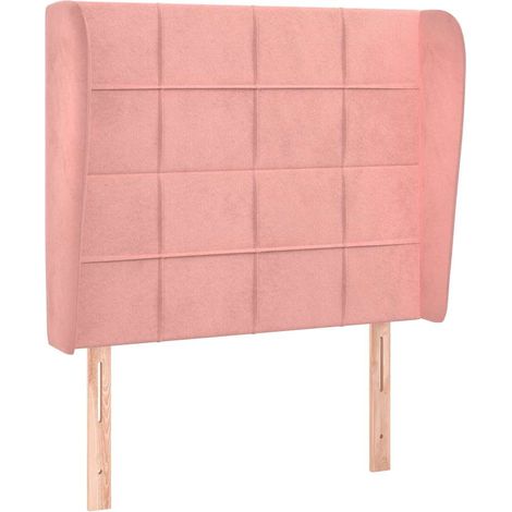 Maison Exclusive - Kopfteil mit Ohren Rosa 103x23x118/128 cm Samt (1/5)