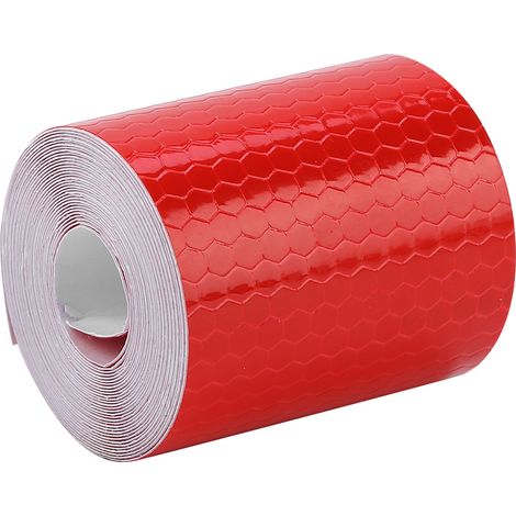 5 cm x 3 m Sicherheits-Reflexionsklebebandrolle, Aufkleber für Anhänger, Autos, Fahrräder, Rot (1/5)