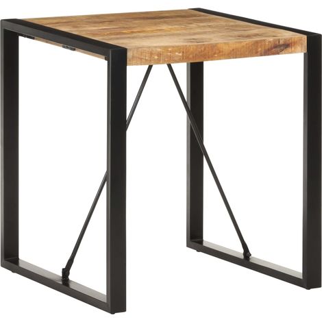 Tavolo da Pranzo 70x70x75 cm in Legno Massello di Mango Grezzo vidaXL (1/5)