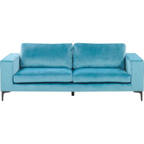 Sofa 3 Seater VADSTENA Velvet Light Blue (1/5)