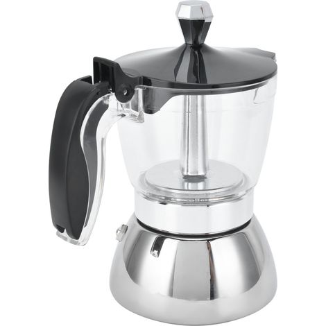 Cafetière Italienne 4 Tasses en Acier Inoxydable pour Cuisinière, Accessoire de Cuisine (1/5)