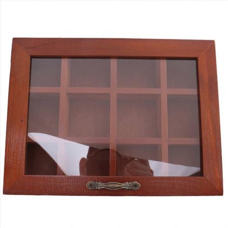 12 Grids bois thé sac support Sugar Packets Spice Pouches étui (1/5)