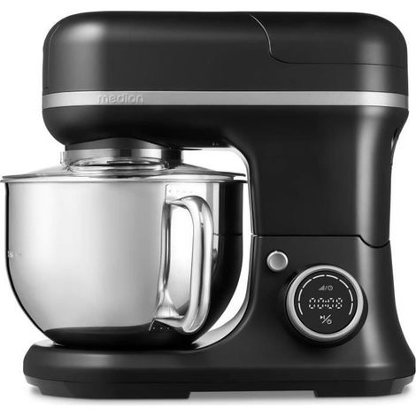 Robot de cuisine 3-en-1- MEDION - MD18430 - 1200 W - 5 L - 8 vitesses - Fonction hachoir - Noir (1/5)
