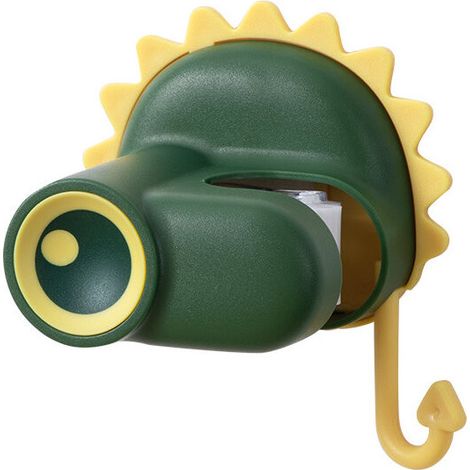 Vert Petit dinosaure vadrouille crochet dessin animé sans poinçon vadrouille salle de bain vadrouille support vadrouille stockage crochet artefact puissant vadrouille clip (1/5)
