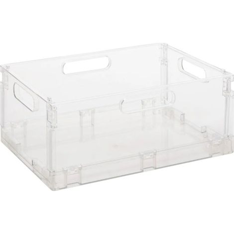 Boîte de Rangement Pliable "Fold'n" 22L Transparent (1/4)