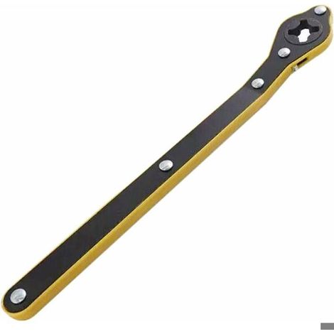 Clé à cliquet pour cric - PZCC - PZCC - Métal - Tête 360° pivotante - Diamètre 2,5 cm (1/4)