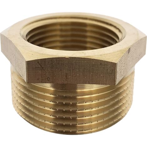 Raccord mamelon réduction mâle femelle en laiton à visser Ø 1" x 3/4" - lot de 5 (1/4)