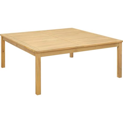Coffee Table Light Acacia 110 x 110 x 45 cm Solid Acacia Wood vidaXL