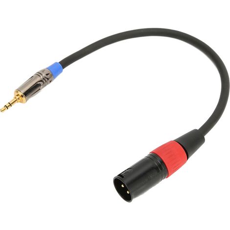 Câble XLR Mâle vers Jack 3.5mm Stéréo pour Microphone, Caméra, Enregistrement Audio 30cm (1/5)