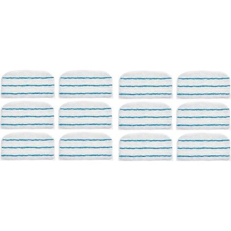 Lot de 12 lingettes de rechange pour balai vapeur Black & Decker (pièces de rechange compatibles : FSM1610 / FSM1630 / FSM1300 / FSM13E5) (1/5)
