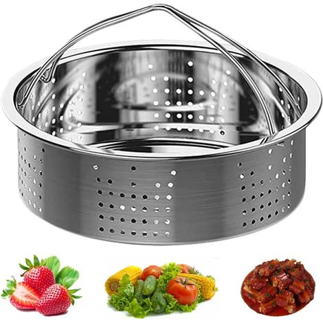 Panier vapeur en acier inoxydable universel, compatible avec rice cooker, autocuiseur et diverses méthodes de cuisson à la vapeur