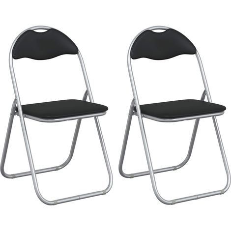 Silla Plegable 2 pcs Negro y Gris 48 x 43,5 x 81 cm vidaXL