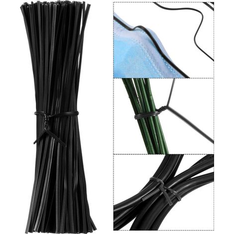 200 Pieces 12 cm Twist Ties Flexible Garden Plant Ties, Nose Bridge Holder for DIY, Multifunctional Twisted Tie Plastic Garden Ties (1/5)