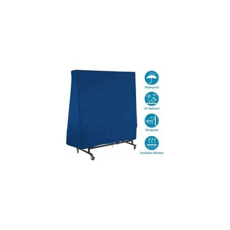 Housse de table de ping-pong imperméable 165 x 70 x 185 cm Bleu (1/4)