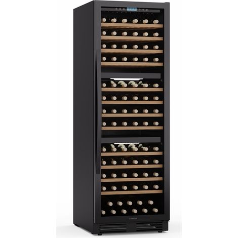 Klarstein Vinovilla Trio refrigerador de vino  144 botellas  3 zonas  38 dB  12 estantes  compresor  413 litros (1/5)