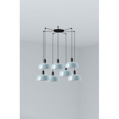TATAWIN M metallo 7L Lampada a sospensione blu grigiastro