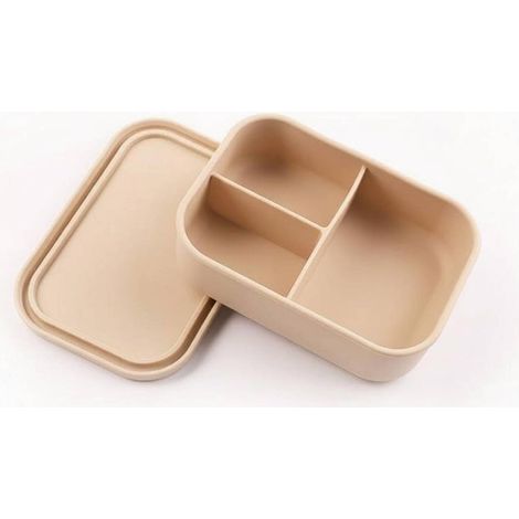 Boîte compartimentée compatible micro-ondes, en silicone (1/5)