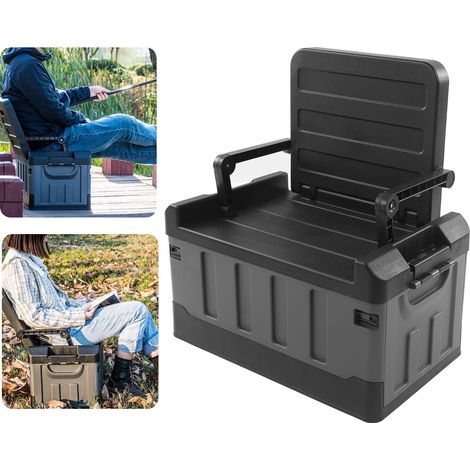 Faltbare Aufbewahrungsbox für Autositze oder Kofferräume, ideal für Zuhause, Auto, Outdoor-Aktivitäten, Angeln usw. Mattschwarze Ausführung. Exklusiv ab unseren ausländischen Lagern erhältlich. (1/5)