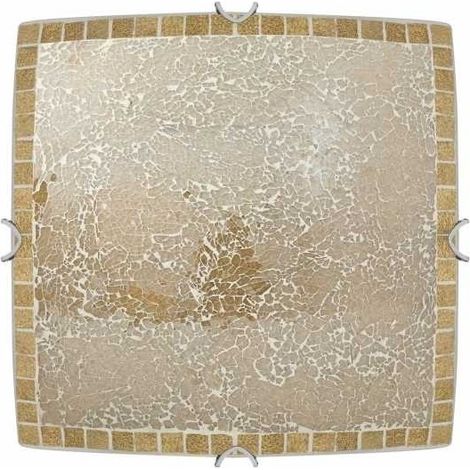 Lampada da Soffitto Quadrata Carbon Ambra 4xE27 (11x50x50cm)