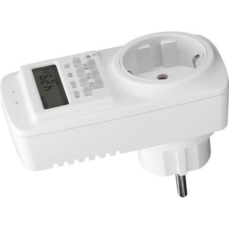 Minuterie murale 16 A, programmable numérique, avec éclairage, ventilateur et arrêt automatique. Compatible UE 90-250 V. (1/5)