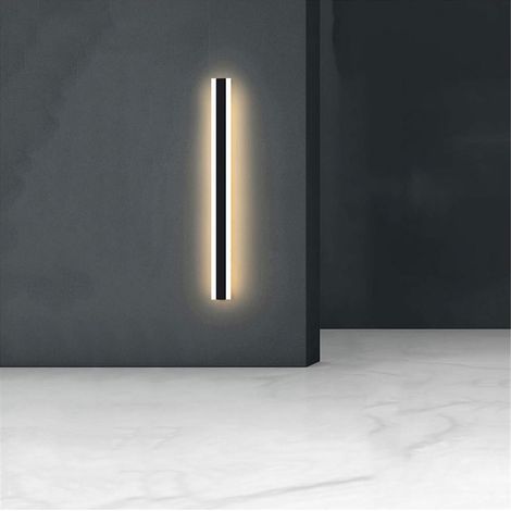 Aplique de pared exterior moderno e impermeable, tira larga, aplique de pared LED, IP65, aluminio, aplique de pared, jardín, porche, aplique de pared, 110V, 220V, aplique de pared (color: 30 cm, color (1/4)