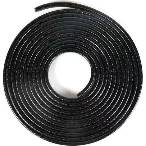 Protezione per il bordo della portiera dell'auto, striscia di guarnizione in gomma universale da 5 m per auto, camion, ATV, barche, multifunzionale, senza colla, in PVC, nero
