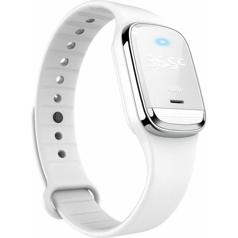 M20 3 En 1 Bracelet Anti-Moustique A Ultrasons Led Horloge Thermodetecteur Anti Moustique Parasite Insecte Anti-Insectes Bracelet Repulsif, Blanc (1/5)