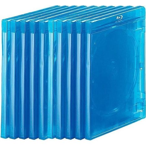 10 estuches para discos Blu-ray - Sencillos - Estándar - Flexibles y transparentes - Capacidad máxima: 1 disco Blu-ray (1/2)