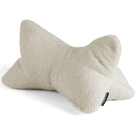 [NEUWERTIG] Mokebo Lesekissen Nackenkissen Leseknochen Bouclé Kissen Teddystoff Natur Beige