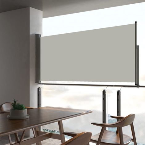 FIMEI Auvent latéral rétractable de patio 60x300 cm Crème (1/5)